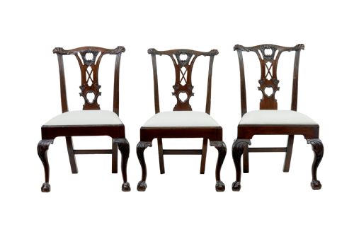 SET OF 10 19TH CENTURY CHIPPENDALE DESIGN DINING CHAIRS - ADDITIONAL PHOTO 3