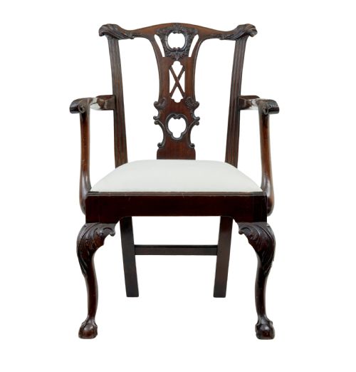 SET OF 10 19TH CENTURY CHIPPENDALE DESIGN DINING CHAIRS - ADDITIONAL PHOTO 4