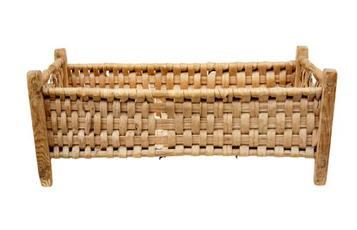 LATE 19TH CENTURY HAND WOVEN SWEDISH PINE BASKET - ADDITIONAL PHOTO 4