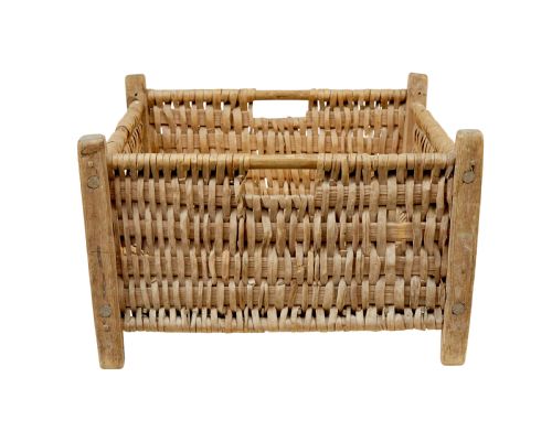 LATE 19TH CENTURY HAND WOVEN SWEDISH PINE BASKET - ADDITIONAL PHOTO 5