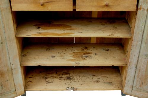 EARLY 19TH CENTURY RUSTIC PAINTED SCANDINAVIAN CUPBOARD - ADDITIONAL PHOTO 4
