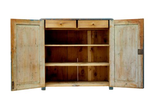 EARLY 19TH CENTURY RUSTIC PAINTED SCANDINAVIAN CUPBOARD - ADDITIONAL PHOTO 6