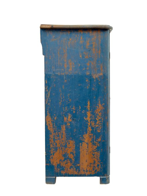 EARLY 19TH CENTURY RUSTIC PAINTED SCANDINAVIAN CUPBOARD - ADDITIONAL PHOTO 7
