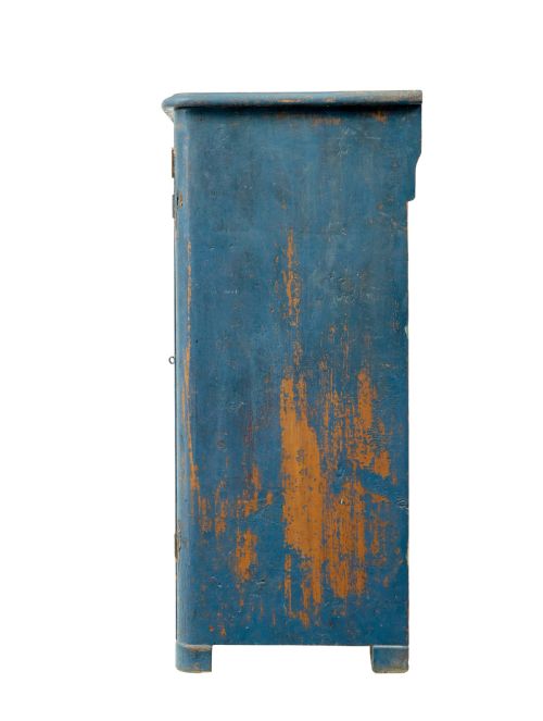 EARLY 19TH CENTURY RUSTIC PAINTED SCANDINAVIAN CUPBOARD - ADDITIONAL PHOTO 9