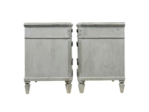 PAIR OF 19TH CENTURY PAINTED SWEDISH CHEST OF DRAWERS - ADDITIONAL PHOTO 4