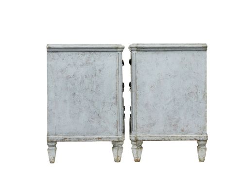 PAIR OF PAINTED 19TH CENTURY SWEDISH CHEST OF DRAWERS - ADDITIONAL PHOTO 4