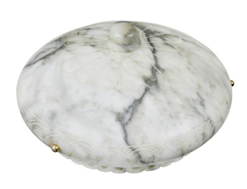 HAND CARVED ALABASTER ART DECO CEILING LIGHT - ADDITIONAL PHOTO 8