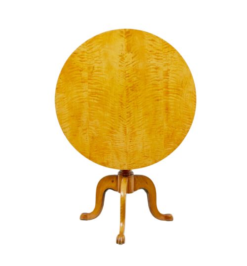 19TH CENTURY CIRCULAR BIRCH TILTING OCCASIONAL TABLE - ADDITIONAL PHOTO 2