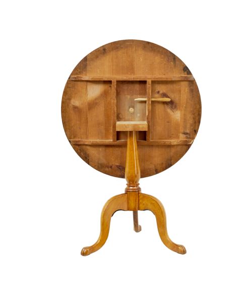 19TH CENTURY CIRCULAR BIRCH TILTING OCCASIONAL TABLE - ADDITIONAL PHOTO 3
