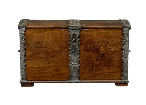 MID 19TH CENTURY BAROQUE REVIVAL OAK DOME TOP CHEST - ADDITIONAL PHOTO 1