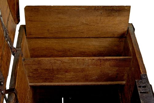 MID 19TH CENTURY BAROQUE REVIVAL OAK DOME TOP CHEST - ADDITIONAL PHOTO 10
