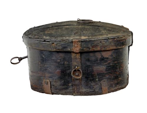 MID 19TH CENTURY SWEDISH PAINTED PINE STRONG BOX - ADDITIONAL PHOTO 1