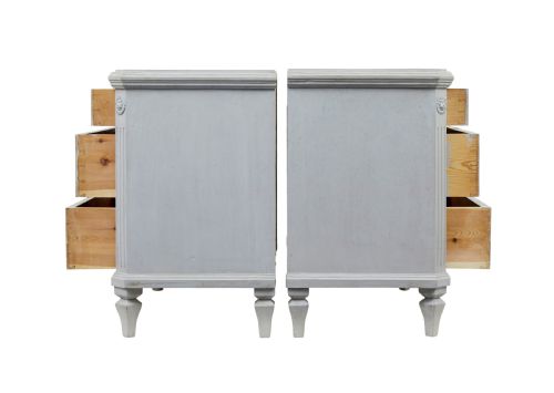 PAIR OF 19TH CENTURY SWEDISH HAND PAINTED CHEST OF DRAWERS - ADDITIONAL PHOTO 2