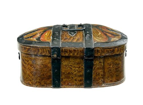 TRADITIONAL 19TH CENTURY HAND PAINTED SCANDINAVIAN BOX - ADDITIONAL PHOTO 1