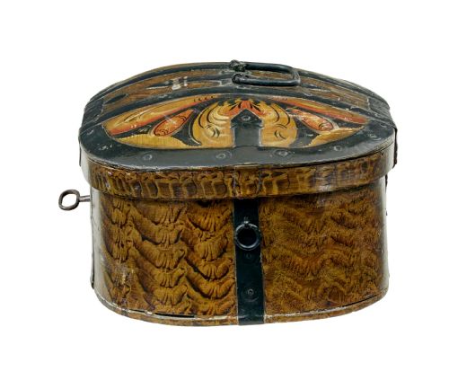 TRADITIONAL 19TH CENTURY HAND PAINTED SCANDINAVIAN BOX - ADDITIONAL PHOTO 3