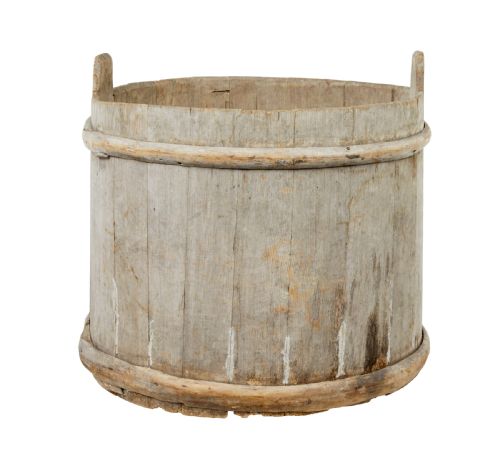 LARGE 19TH CENTURY SCANDINAVIAN PINE STORAGE BARREL - ADDITIONAL PHOTO 3