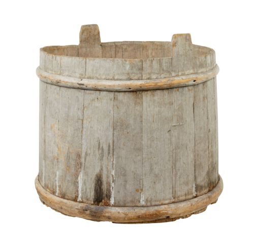 LARGE 19TH CENTURY SCANDINAVIAN PINE STORAGE BARREL - ADDITIONAL PHOTO 4