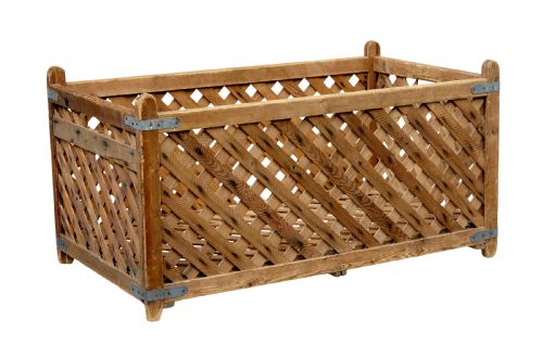 19TH CENTURY SCANDINAVIAN PINE LOG BASKET - ADDITIONAL PHOTO 1
