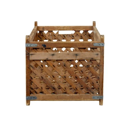 19TH CENTURY SCANDINAVIAN PINE LOG BASKET - ADDITIONAL PHOTO 5