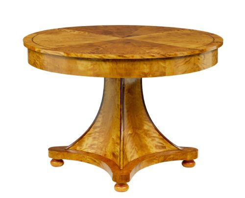SCANDINAVIAN ART DECO INLAID BIRCH CENTER TABLE - ADDITIONAL PHOTO 1