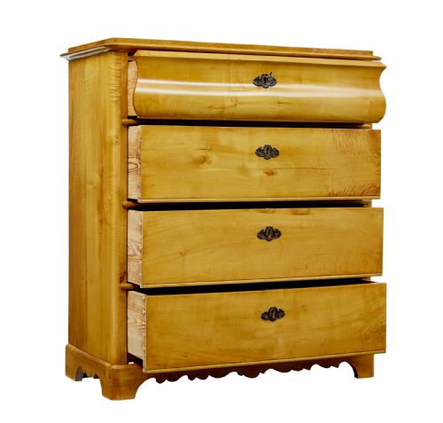 19TH CENTURY SWEDISH BIRCH CHEST OF DRAWERS - ADDITIONAL PHOTO 4