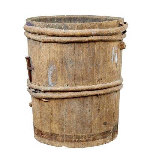 19TH CENTURY RUSTIC SWEDISH PINE BARREL - ADDITIONAL PHOTO 1