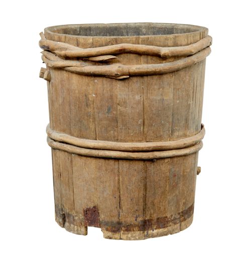 19TH CENTURY RUSTIC SWEDISH PINE BARREL - ADDITIONAL PHOTO 3