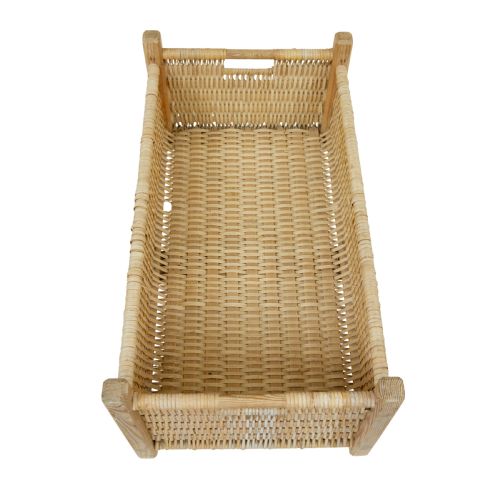 SCANDINAVIAN 19TH CENTURY HAND WOVEN PINE BASKET - ADDITIONAL PHOTO 1