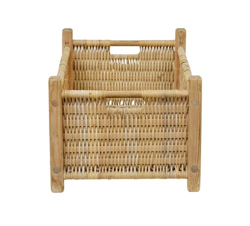 SCANDINAVIAN 19TH CENTURY HAND WOVEN PINE BASKET - ADDITIONAL PHOTO 4