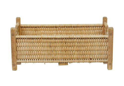SCANDINAVIAN 19TH CENTURY HAND WOVEN PINE BASKET - ADDITIONAL PHOTO 5