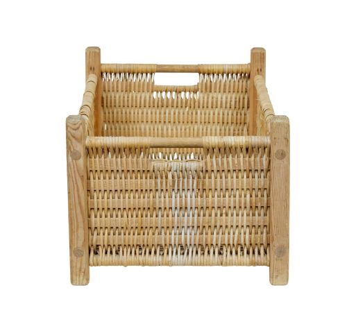 SCANDINAVIAN 19TH CENTURY HAND WOVEN PINE BASKET - ADDITIONAL PHOTO 6