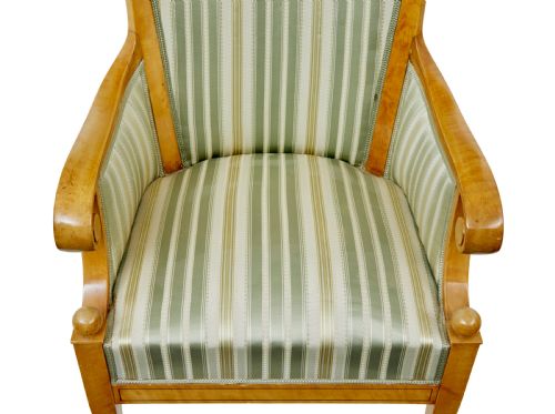 EARLY 20TH CENTURY SET OF 4 KARL JOHAN INFLUENCED BIRCH ARMCHAIRS - ADDITIONAL PHOTO 7