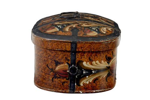 19TH CENTURY SCANDINAVIAN FOLK ART HAND PAINTED BOX - ADDITIONAL PHOTO 5