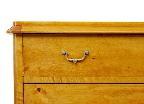 SWEDISH 19TH CENTURY EMPIRE REVIVAL BIRCH CHEST OF DRAWERS - ADDITIONAL PHOTO 6