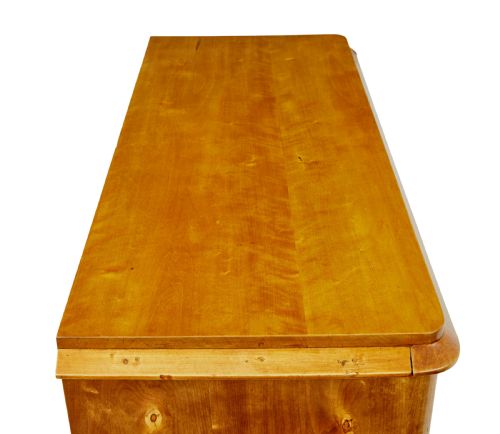 SWEDISH 19TH CENTURY EMPIRE REVIVAL BIRCH CHEST OF DRAWERS - ADDITIONAL PHOTO 8