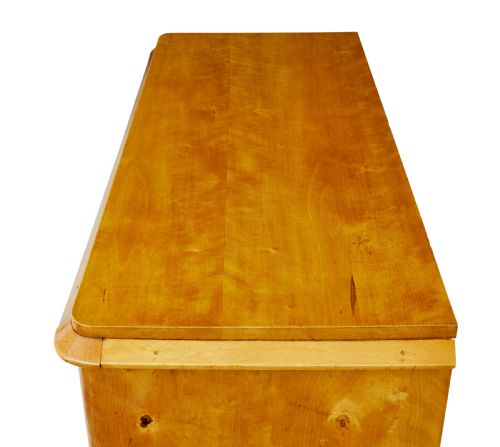 SWEDISH 19TH CENTURY EMPIRE REVIVAL BIRCH CHEST OF DRAWERS - ADDITIONAL PHOTO 9