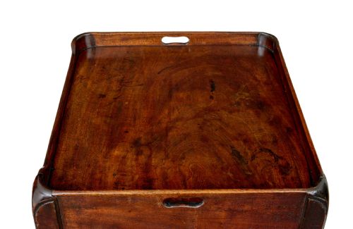 19TH CENTURY GEORGIAN TAMBOUR BEDSIDE TABLE - ADDITIONAL PHOTO 7