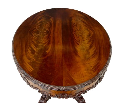 19TH CENTURY HAND CARVED OVAL CENTER TABLE - ADDITIONAL PHOTO 2