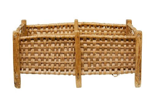 19TH CENTURY SCANDINAVIAN HANDMADE WOVEN BASKET - ADDITIONAL PHOTO 4