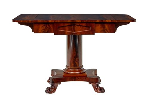 EARLY 20TH CENTURY SCANDINAVIAN EMPIRE REVIVAL SOFA TABLE - ADDITIONAL PHOTO 3