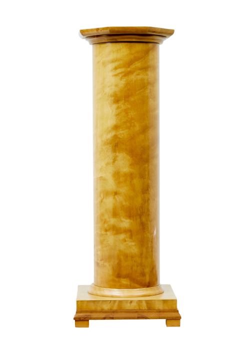 EARLY 20TH CENTURY EMPIRE REVIVAL SWEDISH BIRCH PEDESTAL - ADDITIONAL PHOTO 2
