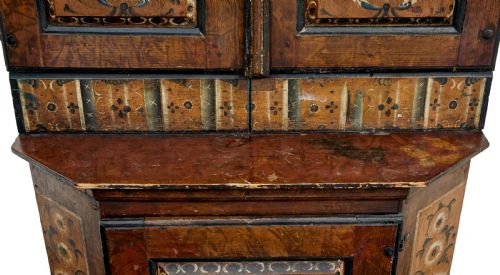 EARLY 19TH CENTURY SWEDISH HAND PAINTED CUPBOARD - ADDITIONAL PHOTO 5