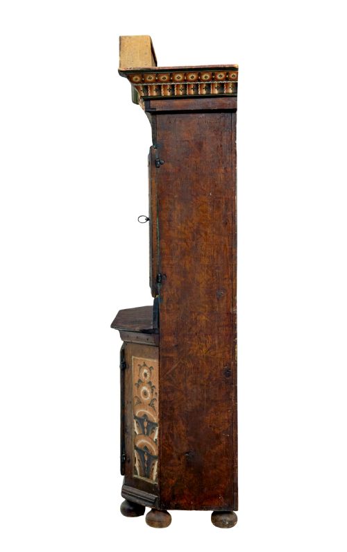 EARLY 19TH CENTURY SWEDISH HAND PAINTED CUPBOARD - ADDITIONAL PHOTO 8