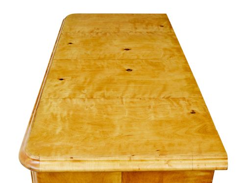 19TH CENTURY SWEDISH TIGER BIRCH CHEST OF DRAWERS - ADDITIONAL PHOTO 8
