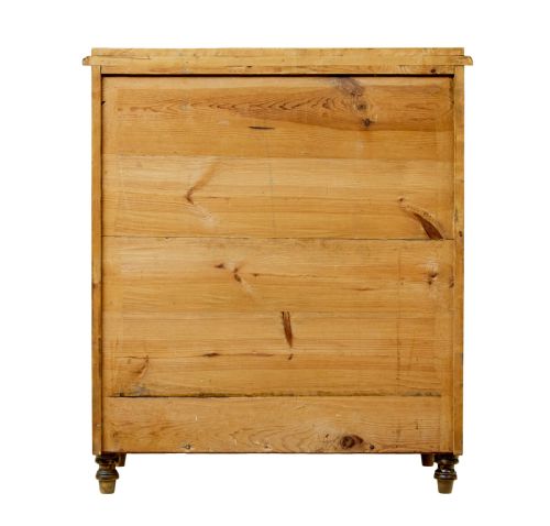 SWEDISH 19TH CENTURY CARVED BIRCH CHEST OF DRAWERS - ADDITIONAL PHOTO 5