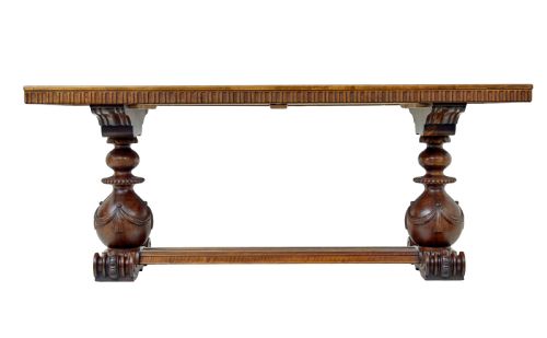 SCANDINAVIAN EARLY 20TH CARVED WALNUT DESK - ADDITIONAL PHOTO 6