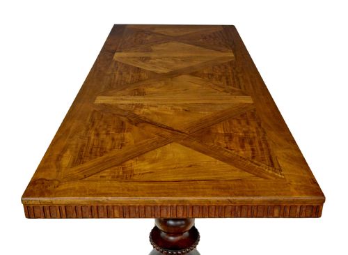 SCANDINAVIAN EARLY 20TH CARVED WALNUT DESK - ADDITIONAL PHOTO 9