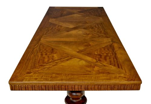 SCANDINAVIAN EARLY 20TH CARVED WALNUT DESK - ADDITIONAL PHOTO 10