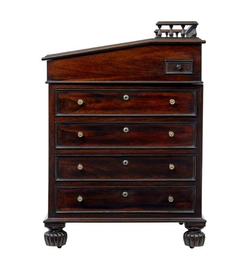 MID 19TH CENTURY DAVENPORT WRITING DESK - ADDITIONAL PHOTO 3
