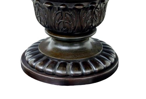 19TH CENTURY CARVED BLACKENED OVAL CENTER TABLE - ADDITIONAL PHOTO 5